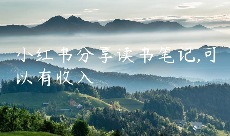 小红书分享读书笔记,可以有收入