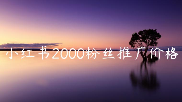 小红书2000粉丝推广价格