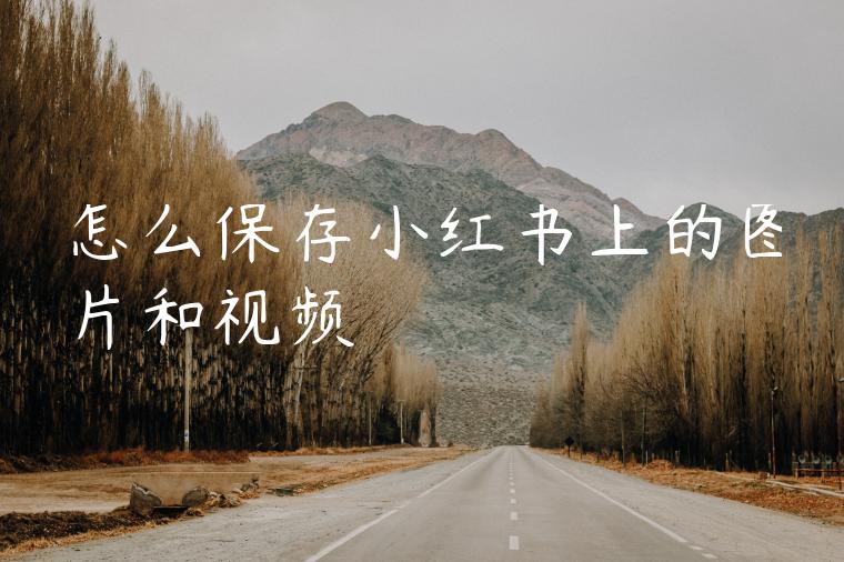 怎么保存小红书上的图片和视频 怎么保存小红书上的图片和视频