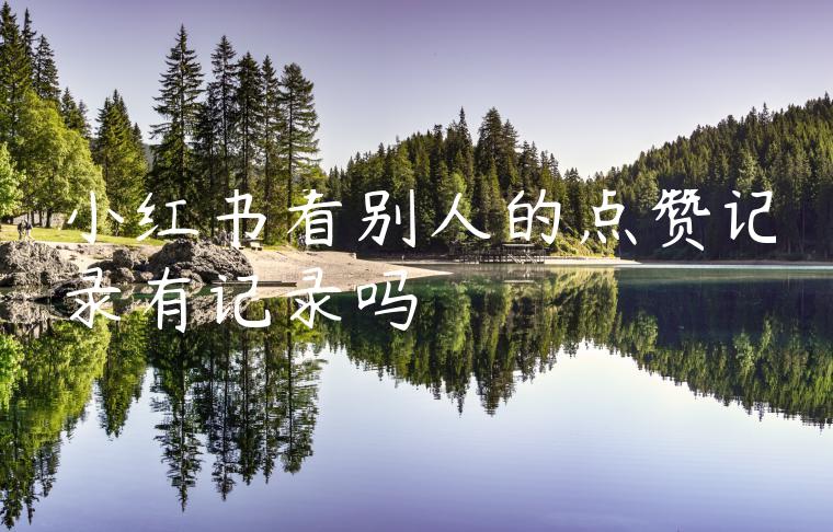 小红书看别人的点赞记录有记录吗