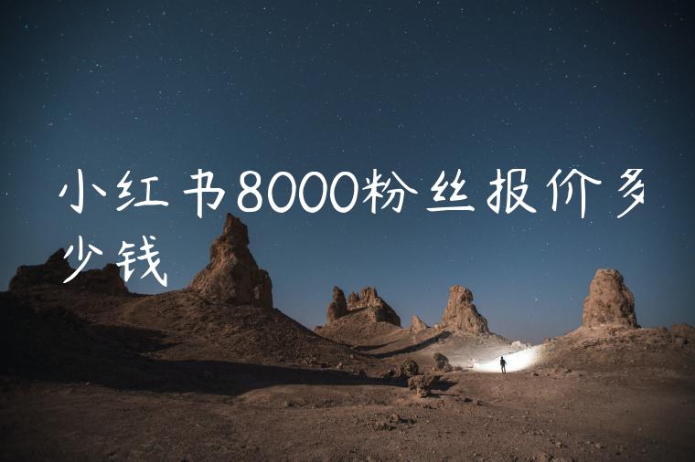 小红书8000粉丝报价多少钱 小红书8000粉丝报价多少钱