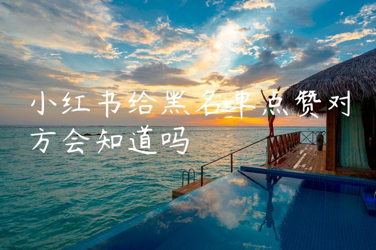 小红书给黑名单点赞对方会知道吗 小红书给黑名单点赞对方会知道吗