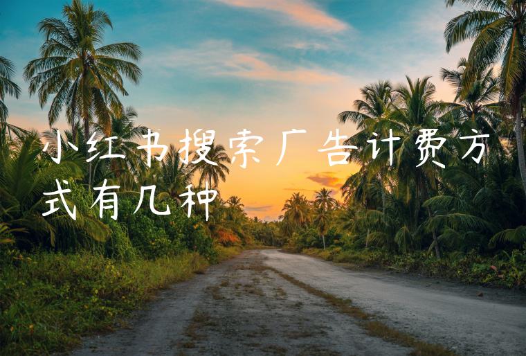 小红书搜索广告计费方式有几种