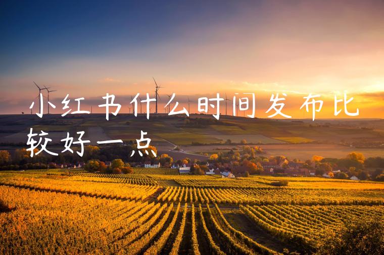 小红书什么时间发布比较好一点 小红书什么时间发布比较好一点
