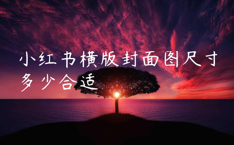 小红书横版封面图尺寸多少合适