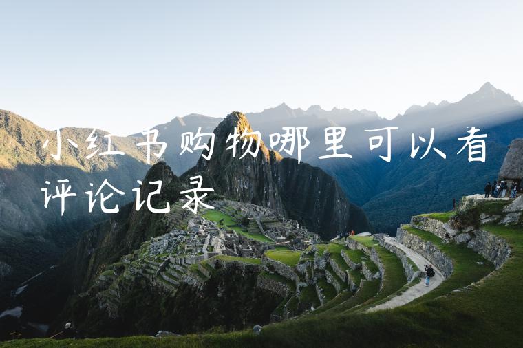 小红书购物哪里可以看评论记录