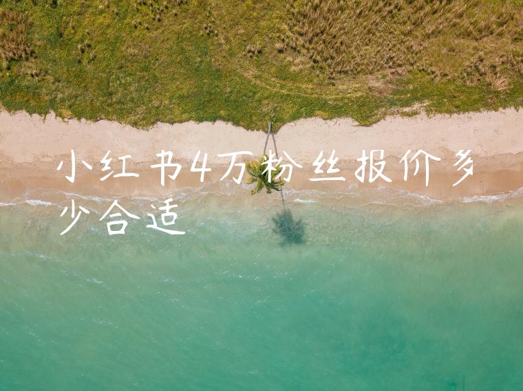 小红书4万粉丝报价多少合适