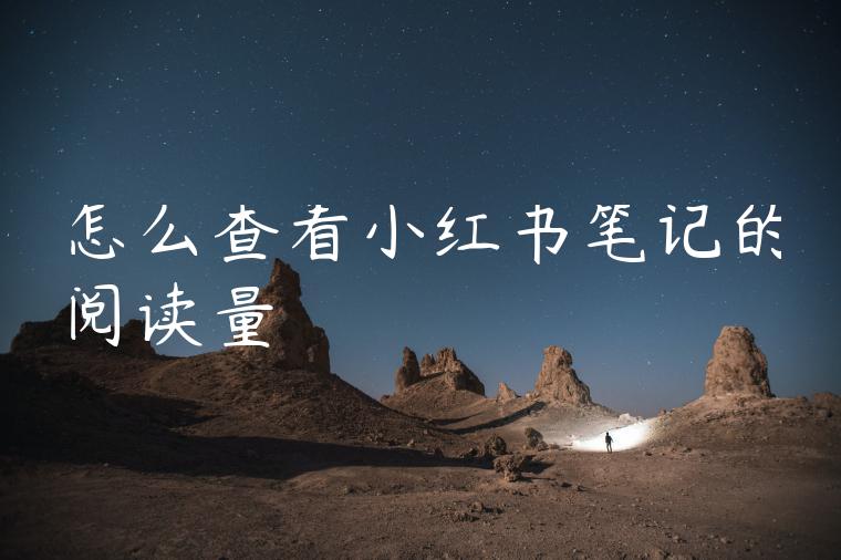 怎么查看小红书笔记的阅读量 怎么查看小红书笔记的阅读量