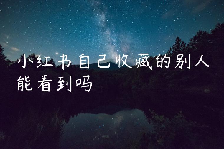 小红书自己收藏的别人能看到吗