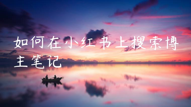 如何在小红书上搜索博主笔记