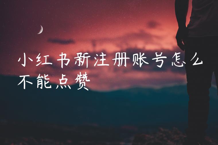 小红书新注册账号怎么不能点赞