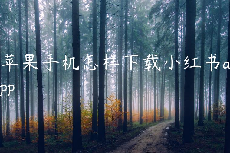 苹果手机怎样下载小红书app