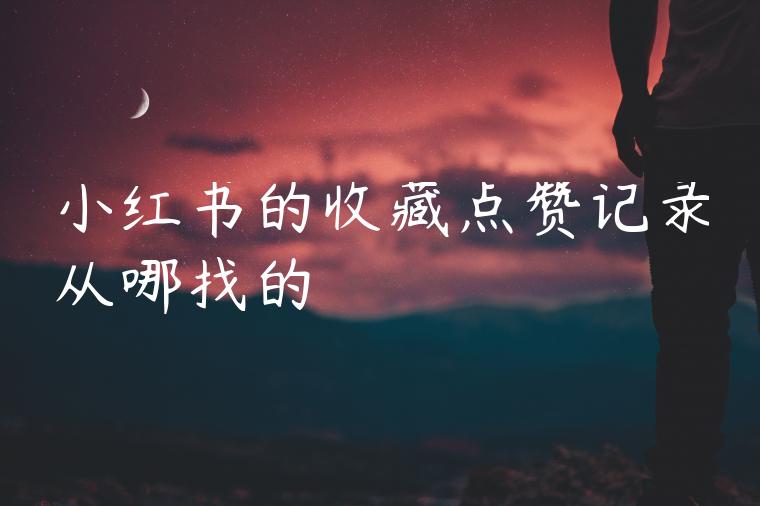 小红书的收藏点赞记录从哪找的