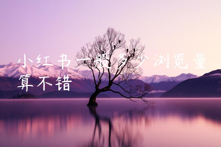 小红书一般多少浏览量算不错 小红书一般多少浏览量算不错