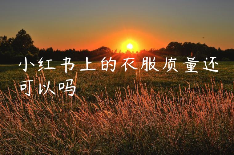 小红书上的衣服质量还可以吗 小红书上的衣服质量还可以吗