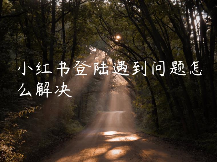小红书登陆遇到问题怎么解决 小红书登陆遇到问题怎么解决