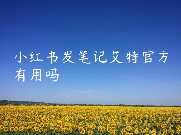 小红书发笔记艾特官方有用吗