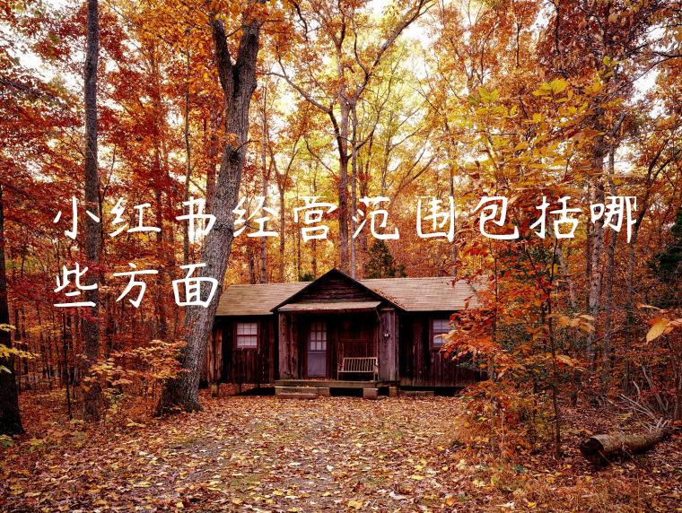 小红书经营范围包括哪些方面