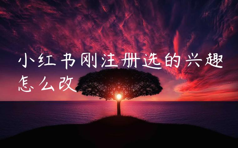 小红书刚注册选的兴趣怎么改 小红书刚注册选的兴趣怎么改