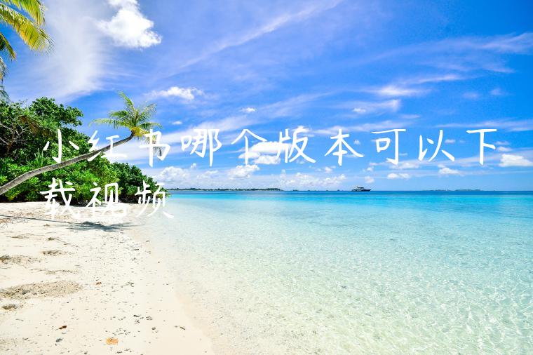 小红书哪个版本可以下载视频 小红书哪个版本可以下载视频