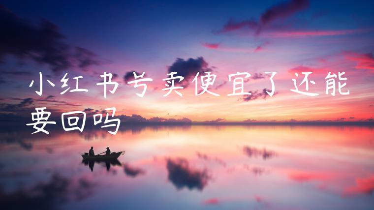 小红书号卖便宜了还能要回吗
