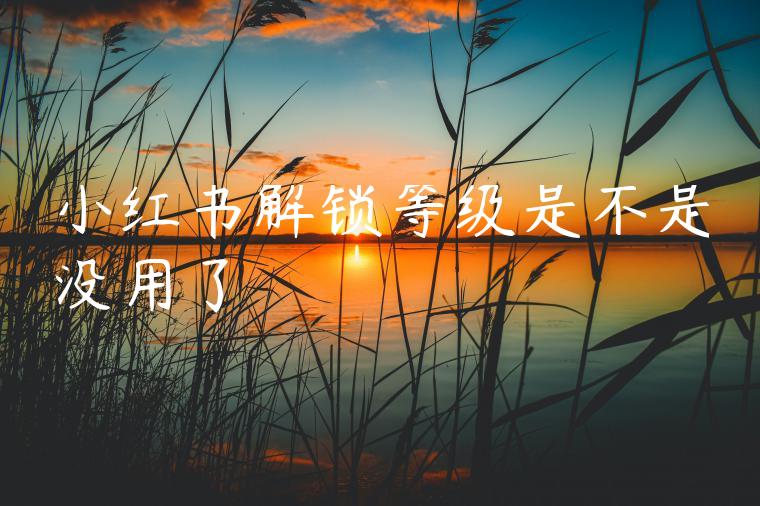 小红书解锁等级是不是没用了 小红书解锁等级是不是没用了