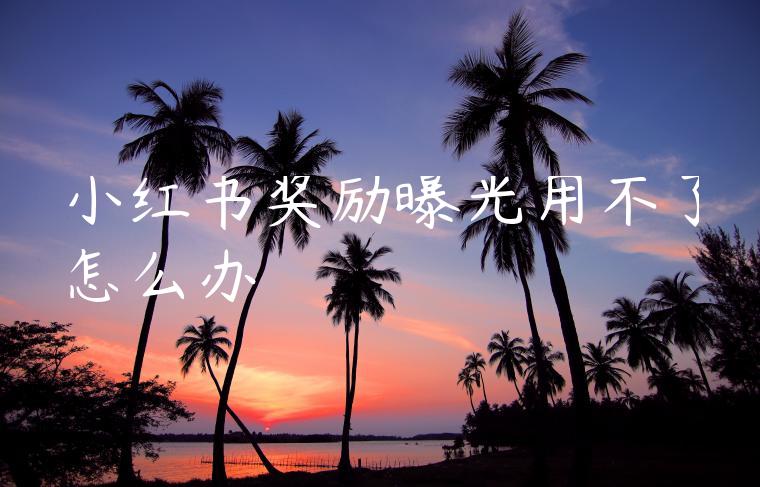 小红书奖励曝光用不了怎么办