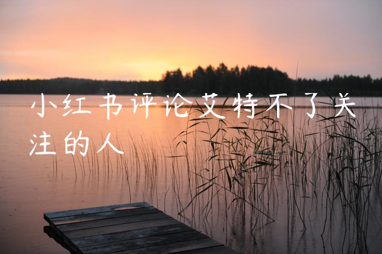 小红书评论艾特不了关注的人