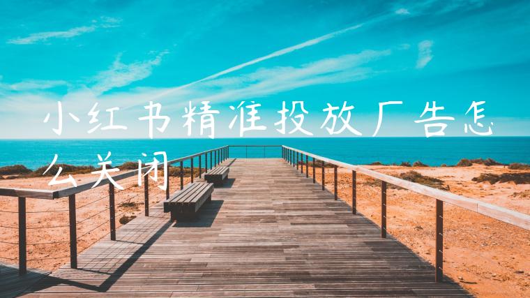 小红书精准投放广告怎么关闭 小红书精准投放广告怎么关闭