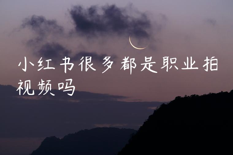 小红书很多都是职业拍视频吗 小红书很多都是职业拍视频吗