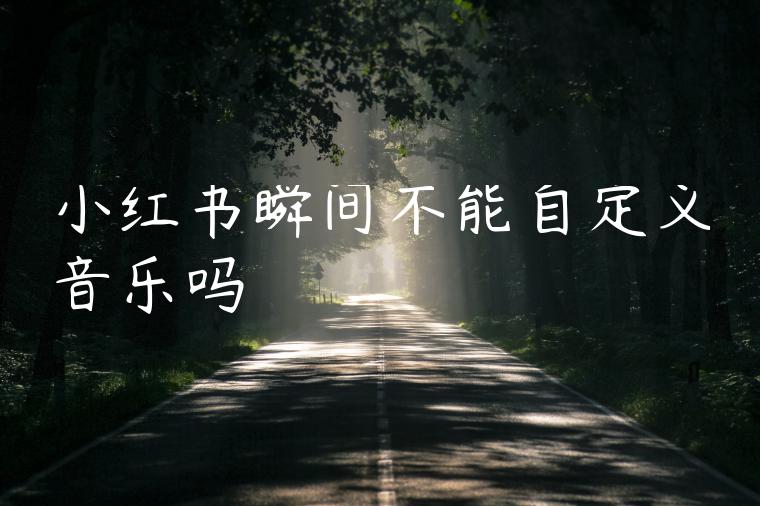 小红书瞬间不能自定义音乐吗 小红书瞬间不能自定义音乐吗