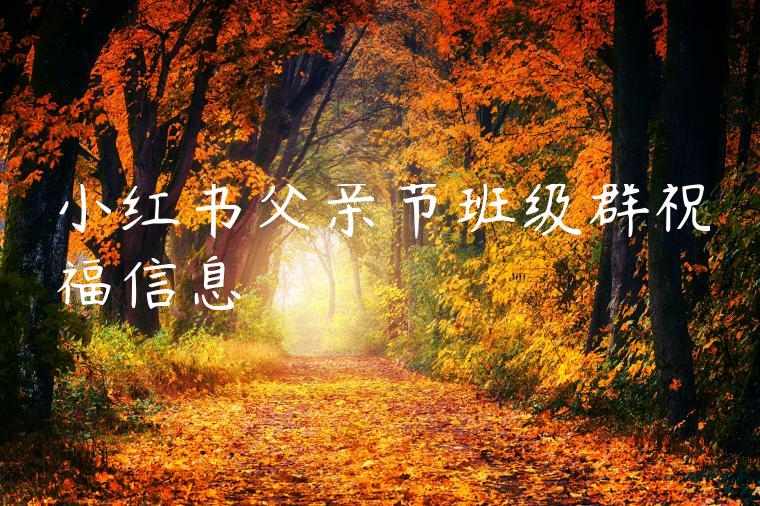 小红书父亲节班级群祝福信息 小红书父亲节班级群祝福信息