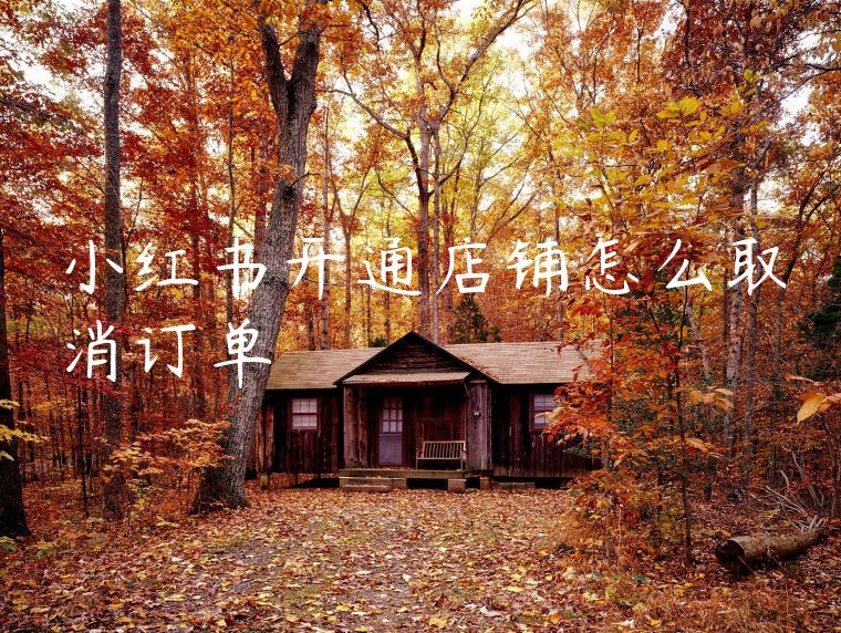 小红书开通店铺怎么取消订单