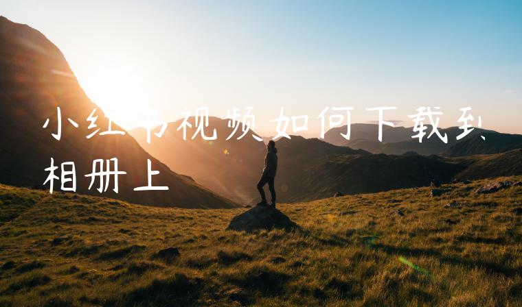 小红书视频如何下载到相册上 小红书视频如何下载到相册上