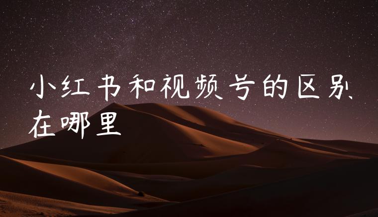 小红书和视频号的区别在哪里 小红书和视频号的区别在哪里