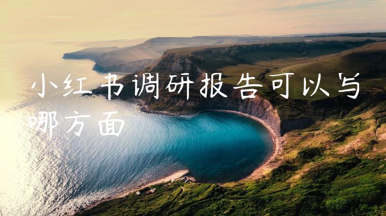 小红书调研报告可以写哪方面 小红书调研报告可以写哪方面