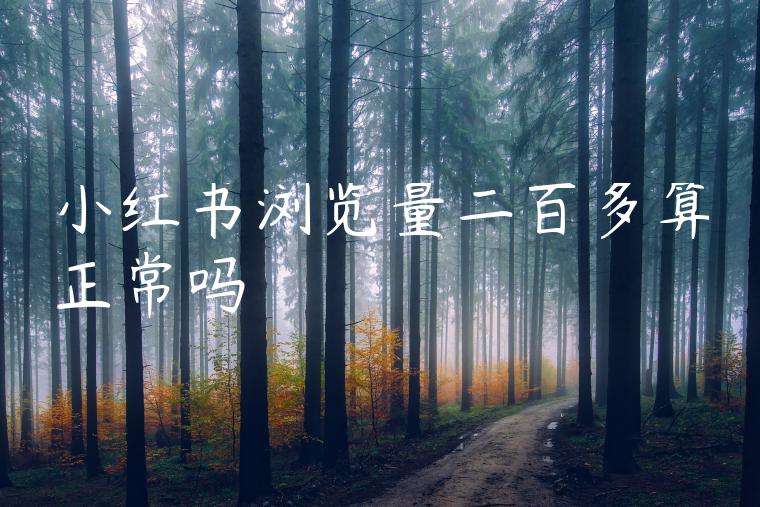 小红书浏览量二百多算正常吗 小红书浏览量二百多算正常吗