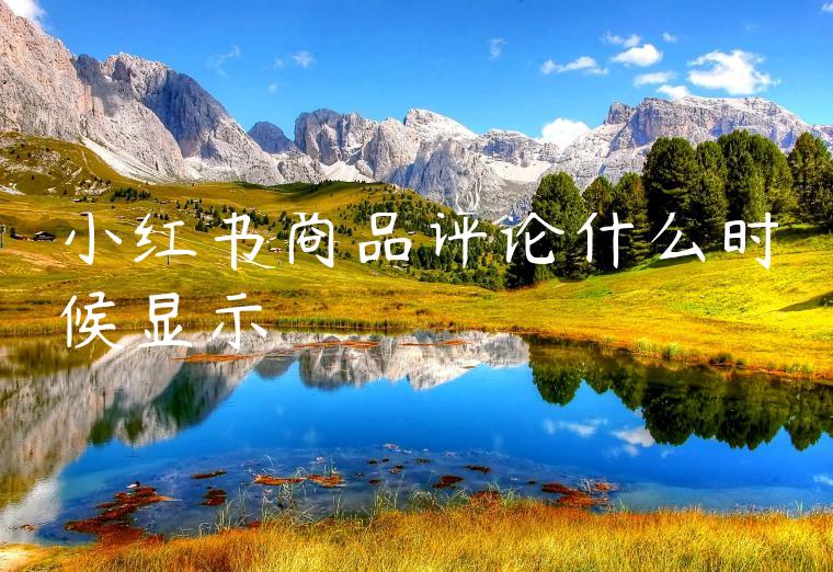 小红书商品评论什么时候显示