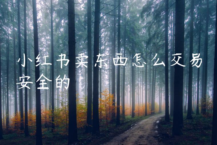小红书卖东西怎么交易安全的