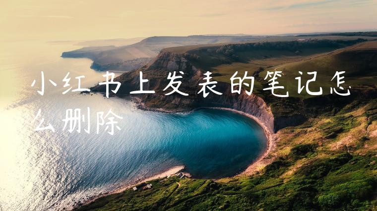 小红书上发表的笔记怎么删除 小红书上发表的笔记怎么删除