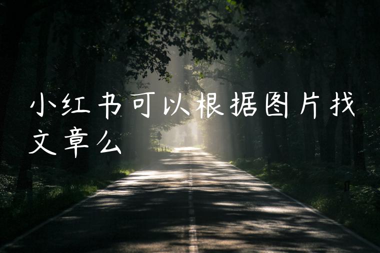 小红书可以根据图片找文章么