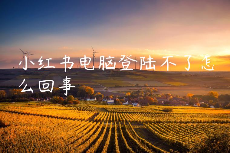 小红书电脑登陆不了怎么回事 小红书电脑登陆不了怎么回事