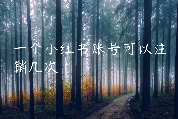一个小红书账号可以注销几次