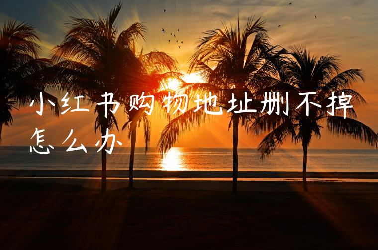 小红书购物地址删不掉怎么办