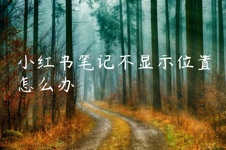 小红书笔记不显示位置怎么办