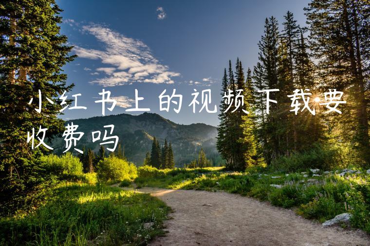 小红书上的视频下载要收费吗 小红书上的视频下载要收费吗