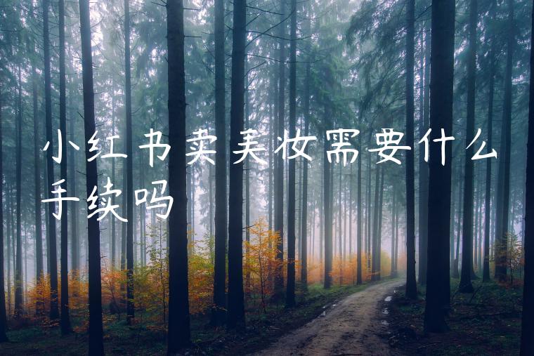 小红书卖美妆需要什么手续吗