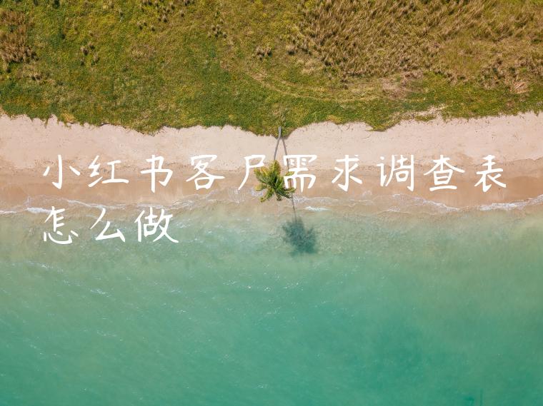 小红书客户需求调查表怎么做 小红书客户需求调查表怎么做