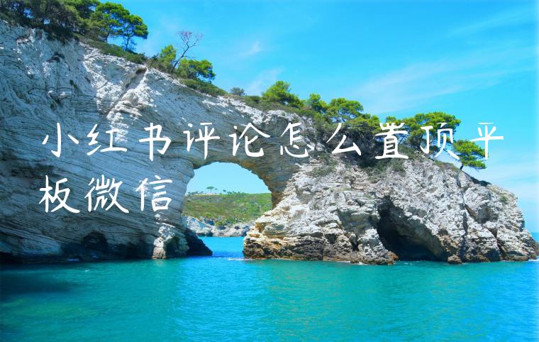 小红书评论怎么置顶平板微信