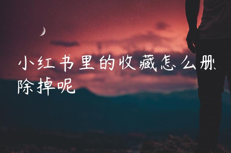 小红书里的收藏怎么删除掉呢 小红书里的收藏怎么删除掉呢